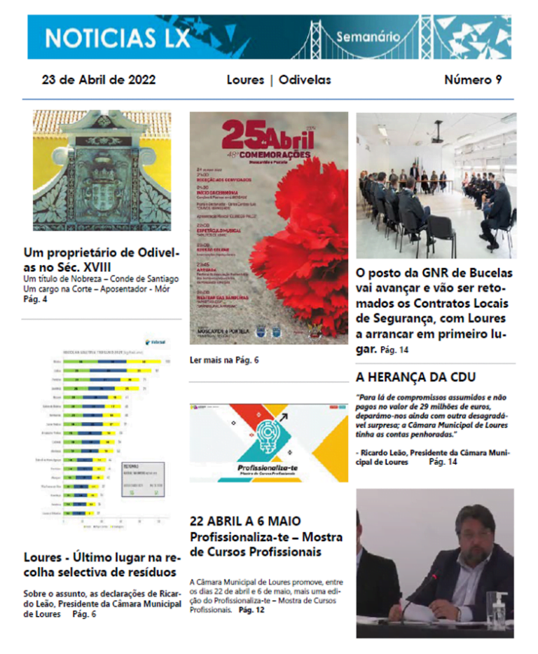 Semanário NoticiasLx edição de 23 de Abril de 2022