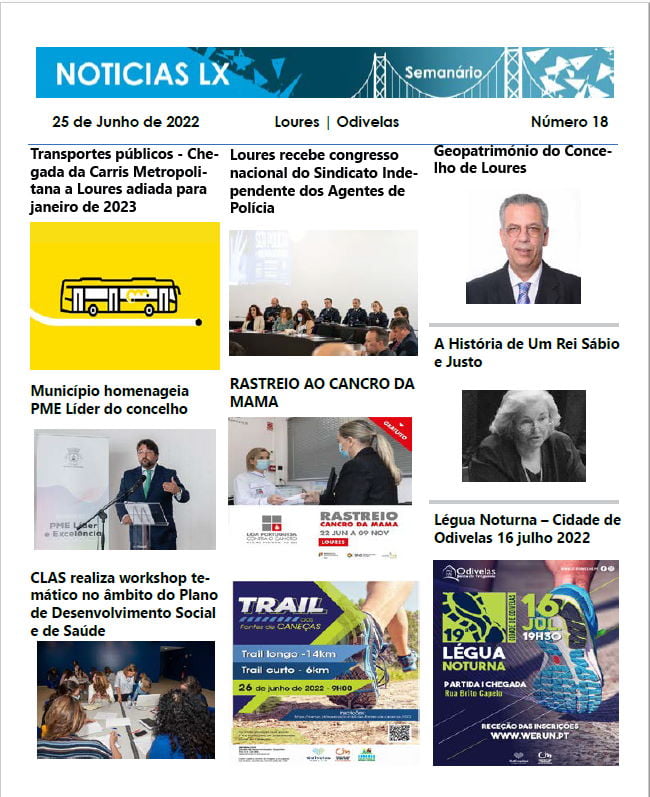 Semanário NoticiasLx edição de 25 de Junho de 2022   Loures | Odivelas